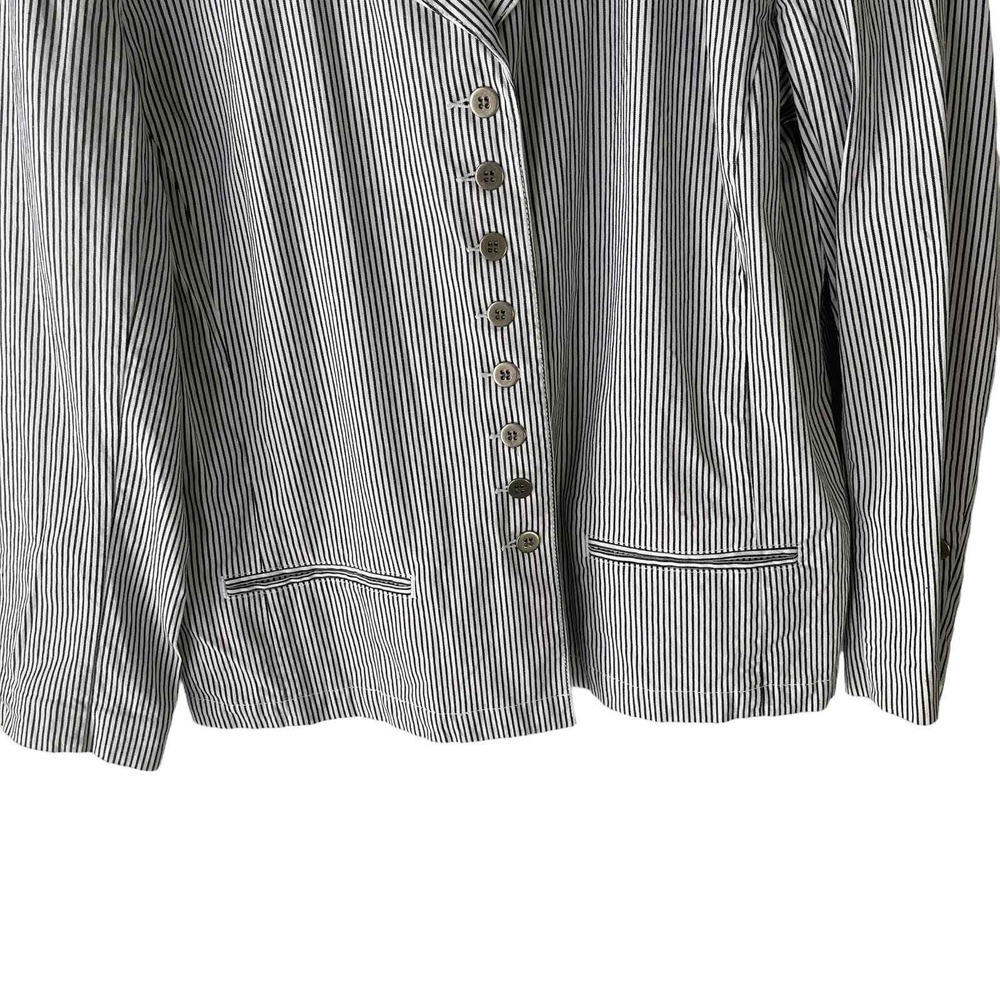 Chicos Size 3 Large Stripped Button Up Cotton Jac… - image 3